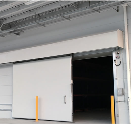Explosion proof electric sliding cold storage door